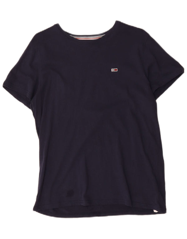 T-shirt da uomo Tommy Hilfiger Top in cotone blu navy medio