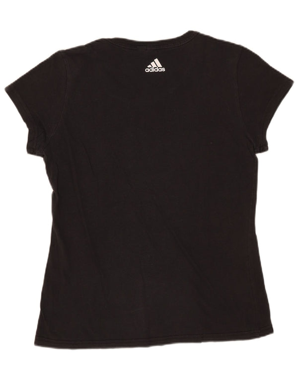 T-shirt grafica da donna Adidas Top UK 12 media nera