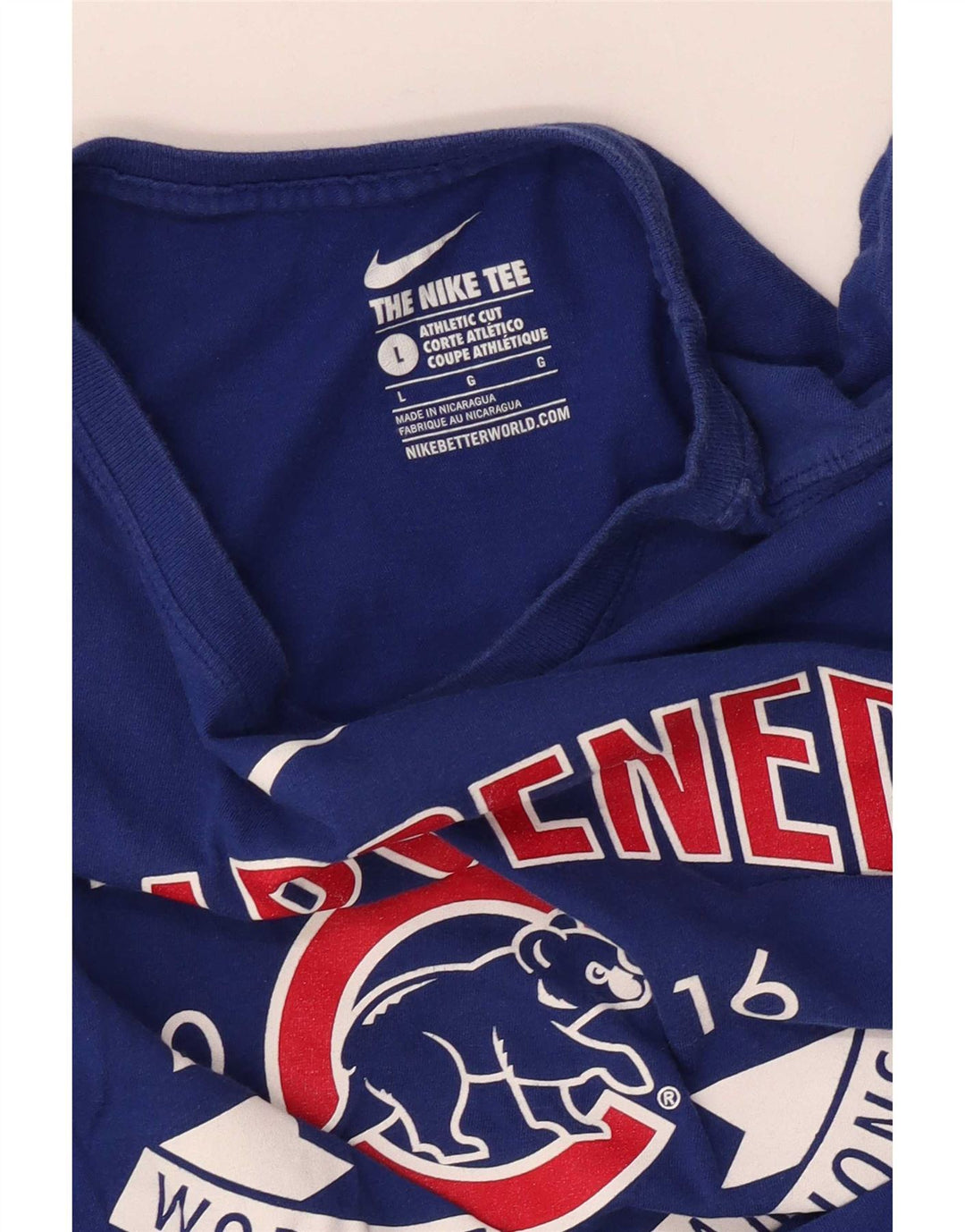 T-shirt grafica da uomo Nike Chicago Cubs, taglia grande, blu