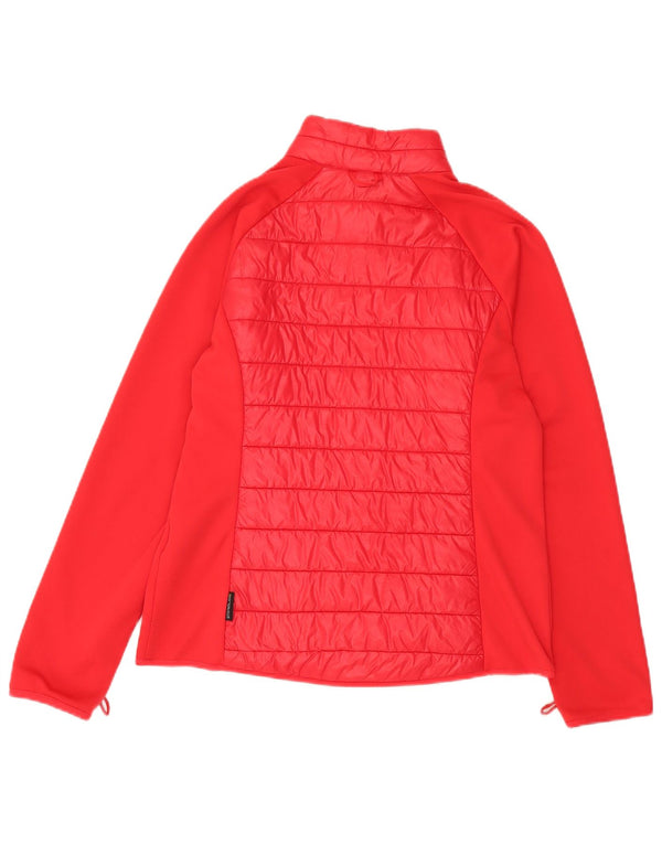 Giacca da tuta da donna Jack Wolfskin UK 16 Large Rosso Poliammide