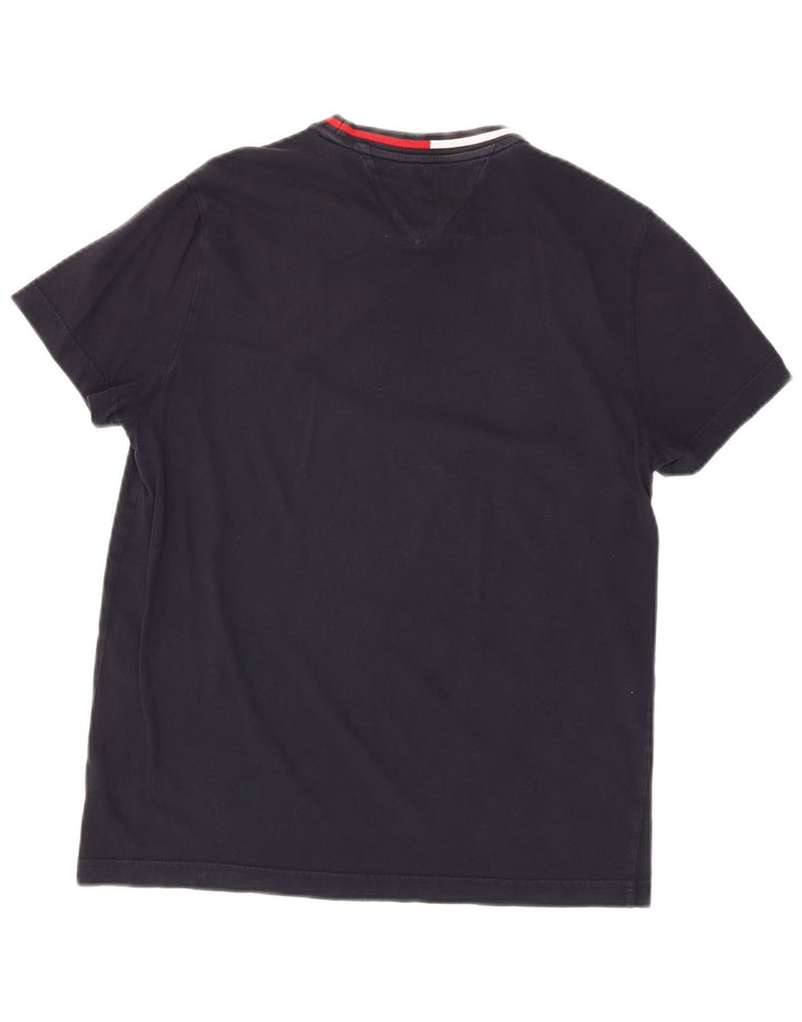 TOMMY HILFIGER T-shirt da uomo Top medio in cotone blu navy