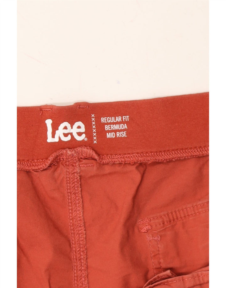 LEE Womens Regular Fit Mid Rise Bermuda Chino Shorts W44 3XL Red Vintage Lee and Second-Hand Lee from Messina Hembry 