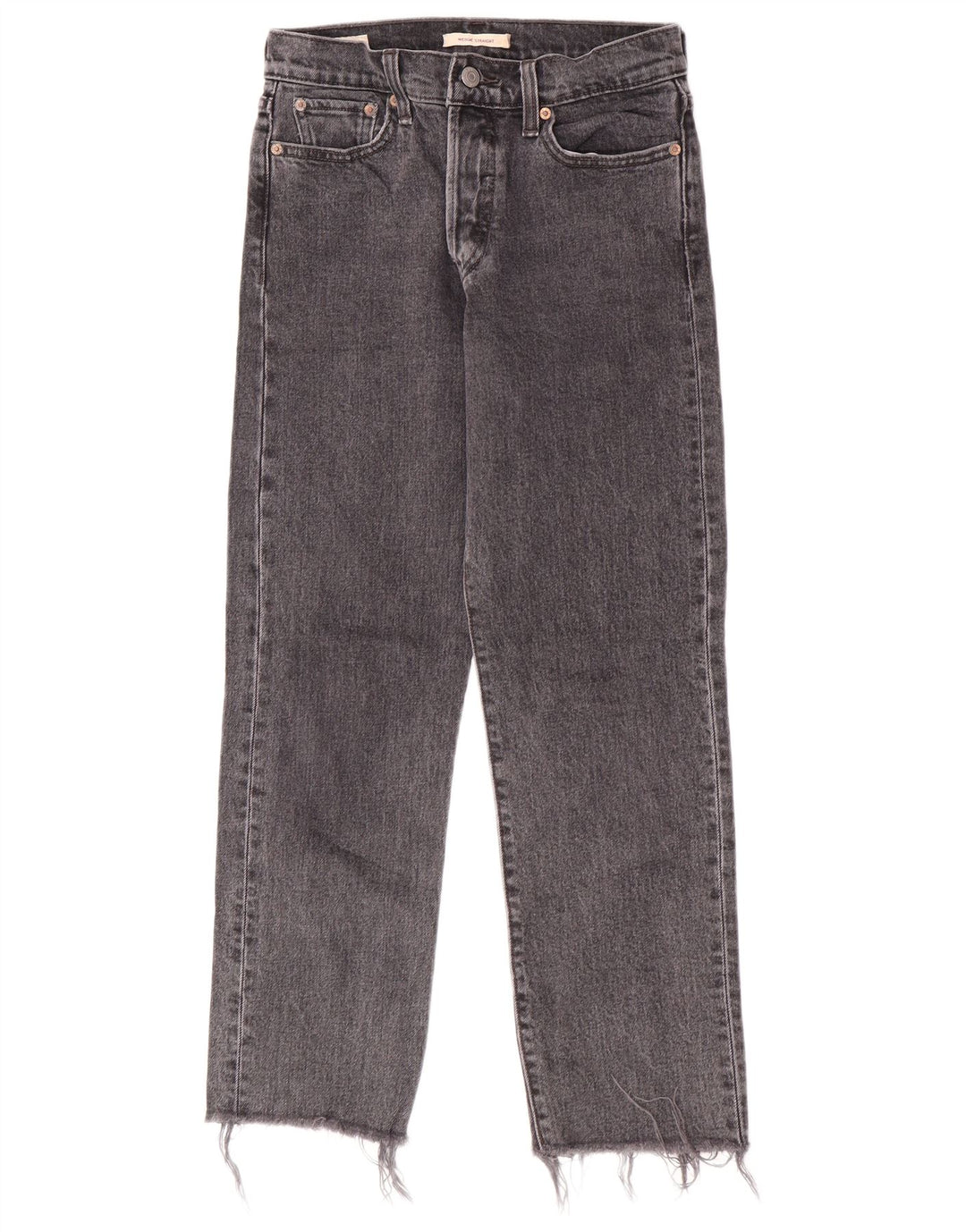 Jeans dritti Wedgie da donna Levi's W26 L26 cotone grigio