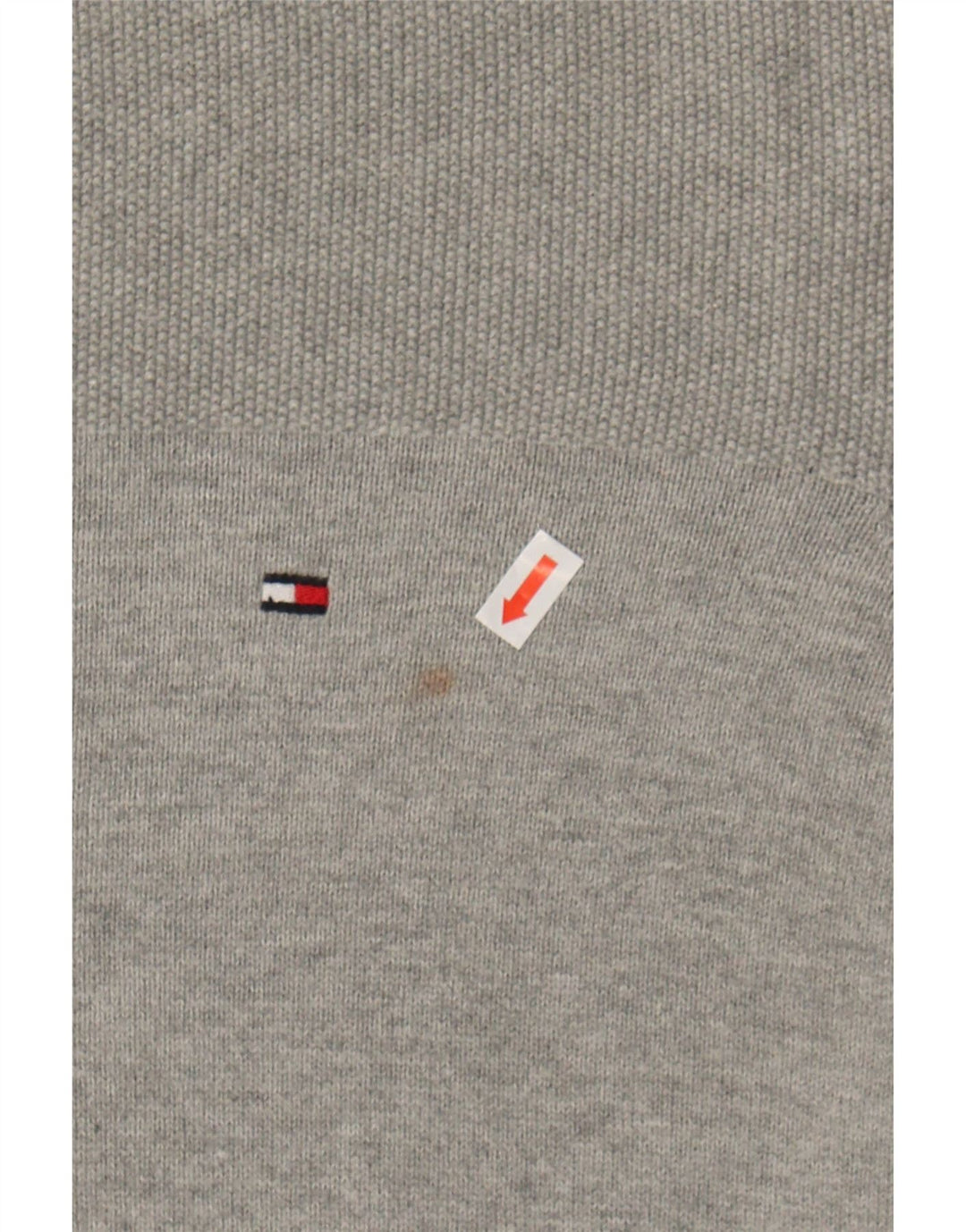 TOMMY HILFIGER Mens Zip Neck Jumper Sweater Large Grey Cotton Vintage Tommy Hilfiger and Second-Hand Tommy Hilfiger from Messina Hembry 