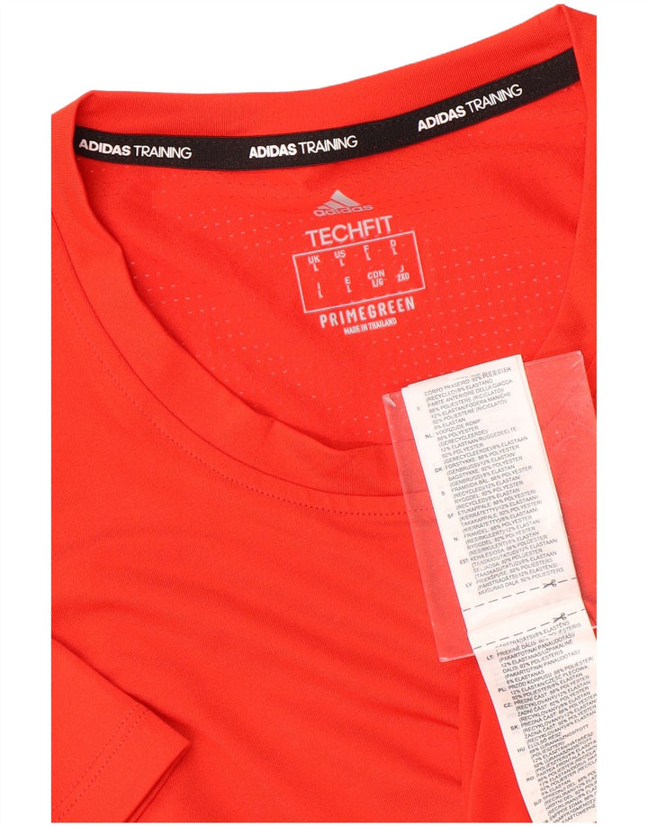 T-shirt ADIDAS da uomo Aeroready, grande, in poliestere rosso