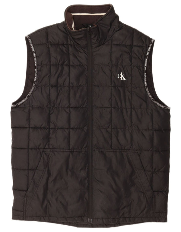 Gilet imbottito con grafica da uomo Calvin Klein Jeans UK 40 grande poliestere nero
