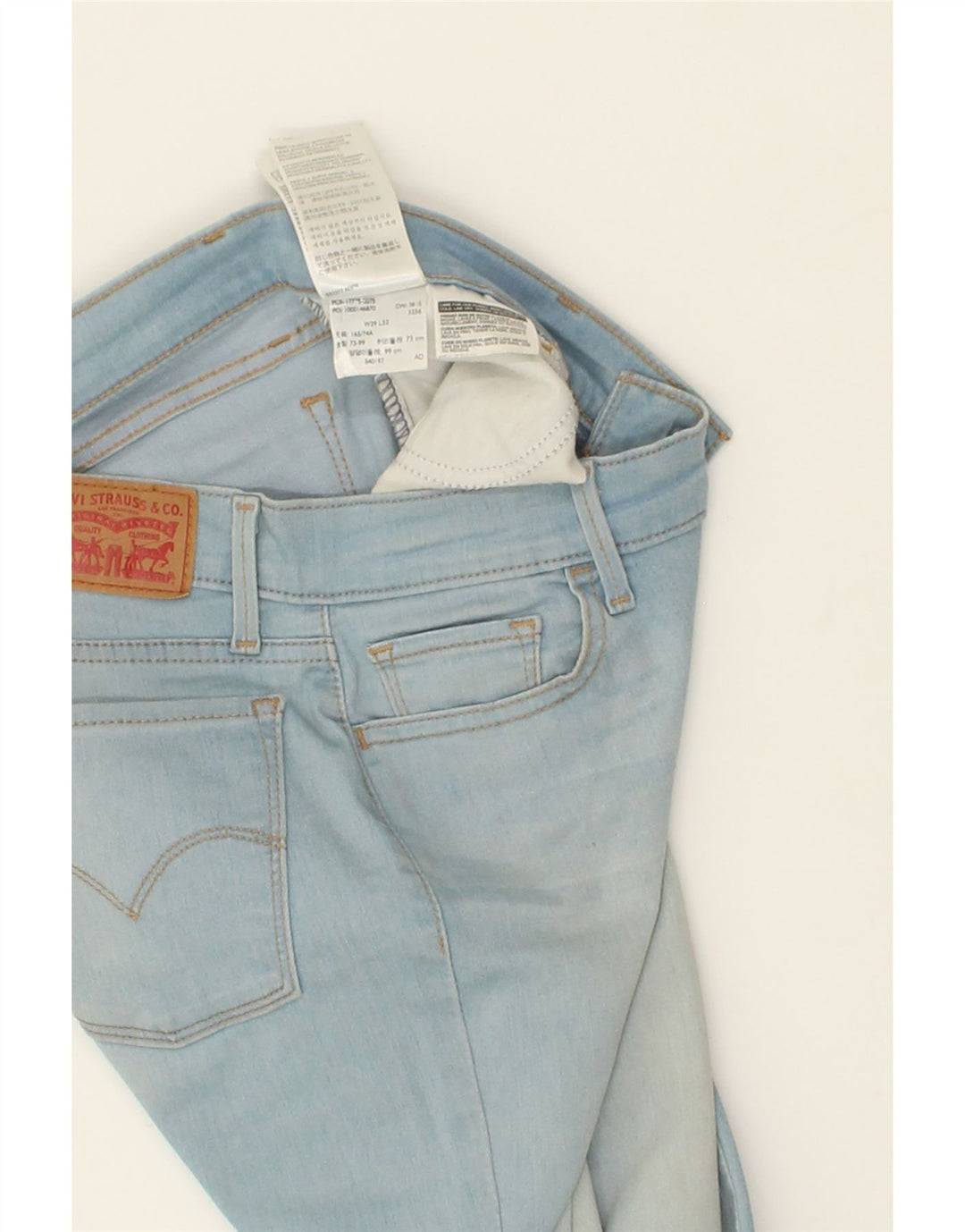 LEVI'S Womens Skinny Jeans W29 L32 Blue Cotton Vintage Levi's and Second-Hand Levi's from Messina Hembry 