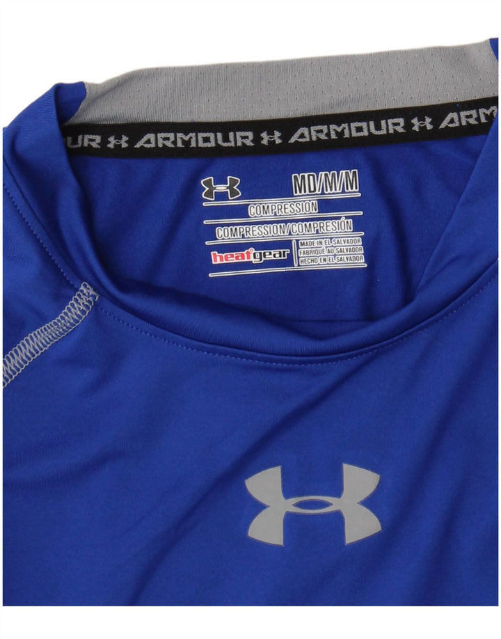 Under Armour da donna Heat Gear Graphic Top manica lunga UK 12 Blu medio