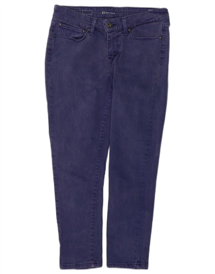 Jeans cropped slim fit Demi Curve da donna LEVI'S W27 L24 cotone viola