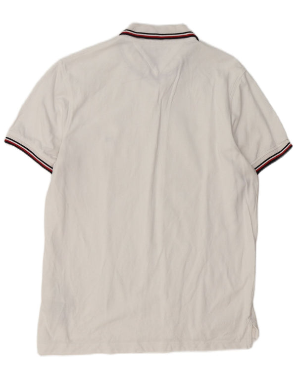 Polo slim fit da uomo Tommy Hilfiger grande in cotone bianco