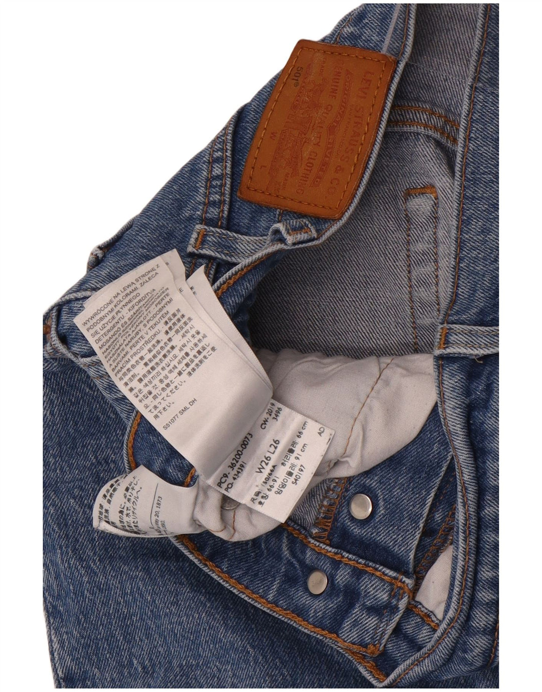 Levi's Uomo 501 Jeans dritti W26 L26 Cotone Blu