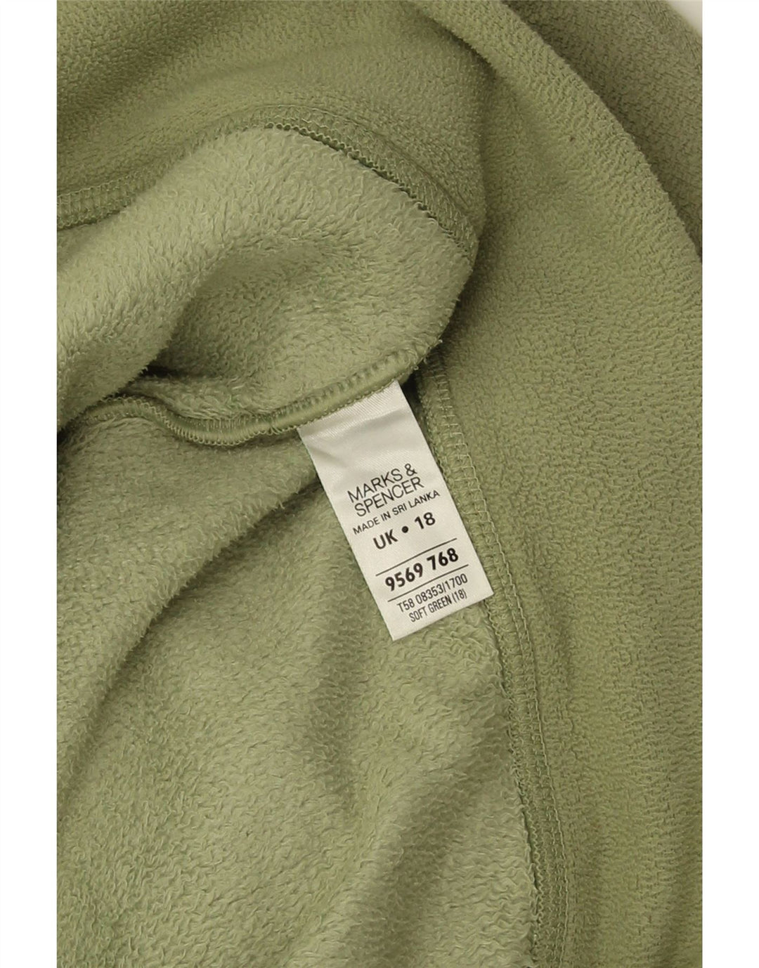 Giacca in pile oversize da donna Marks & Spencer UK 18 XL poliestere verde