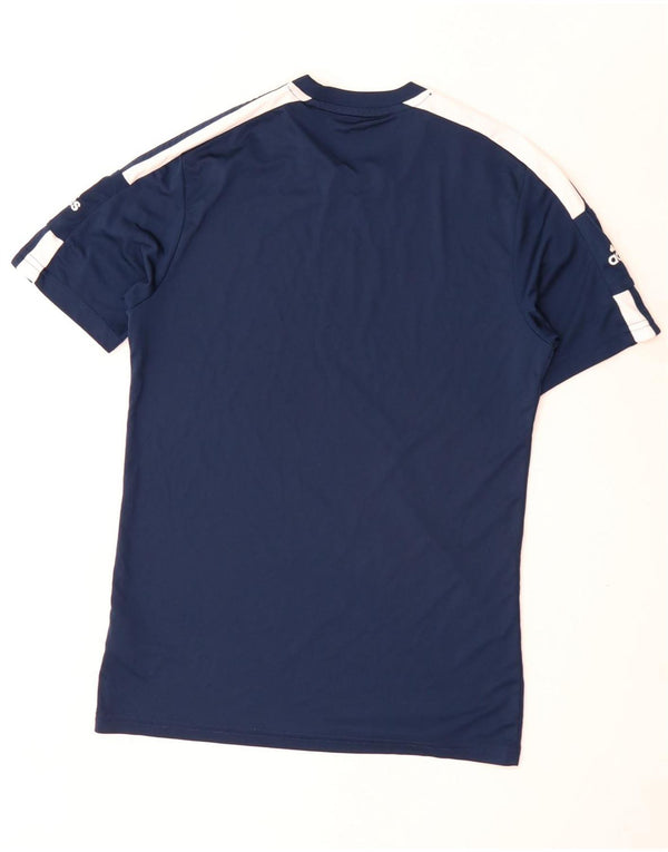 T-shirt grafica Adidas Aeroready da uomo Top Small Blu navy Colourblock