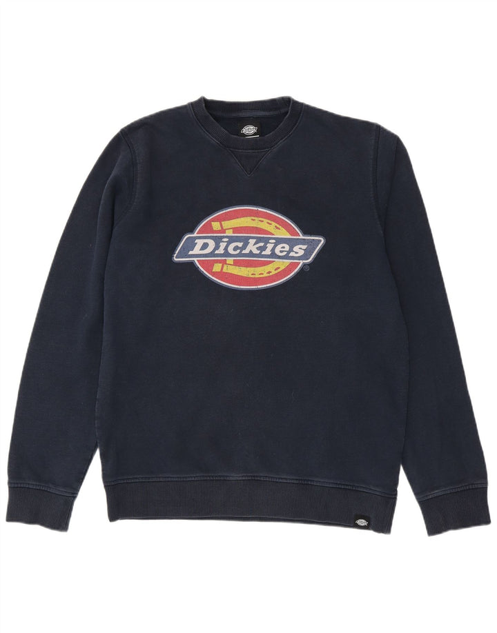 DICKIES Felpa con grafica da uomo Maglione medio in cotone blu navy