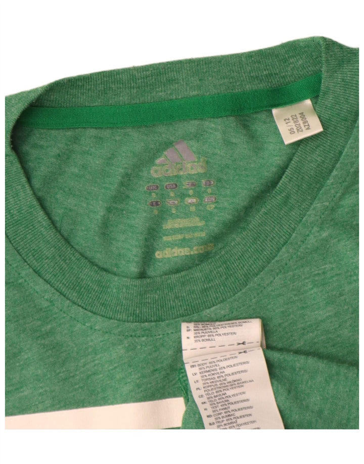 Adidas Uomo Boston Celtics T-shirt grafica Top Small Verde Poliestere
