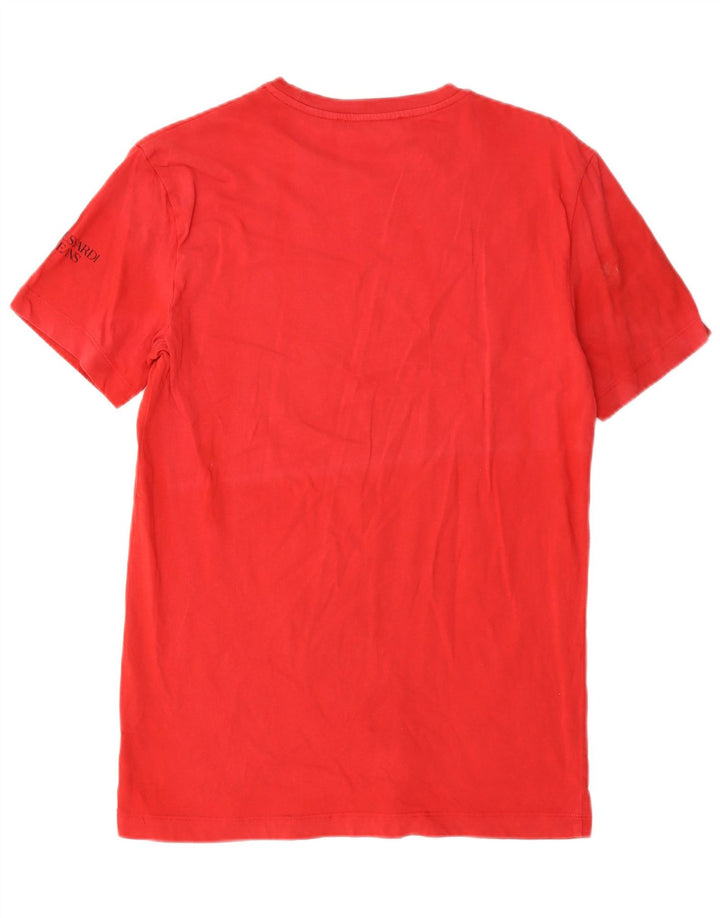 T-shirt grafica da uomo Trussardi Jeans Top Small in cotone rosso