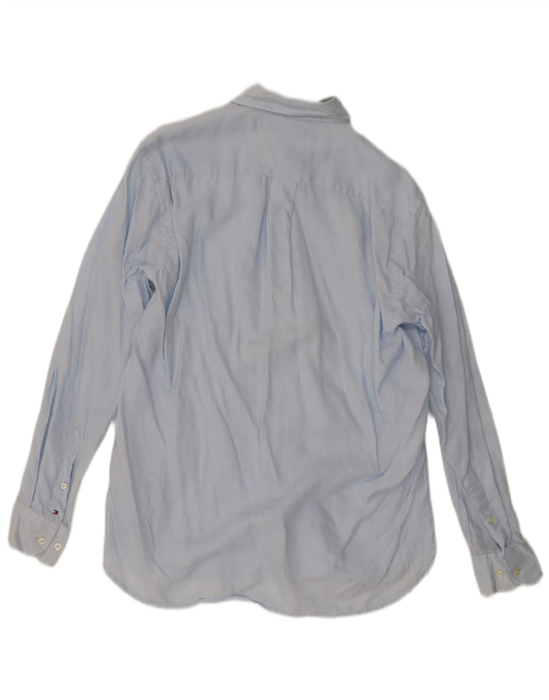 Camicia da uomo Tommy Hilfiger piccola in lino blu