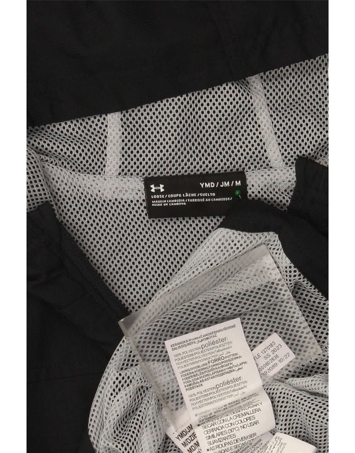 Giacca antipioggia con cappuccio da ragazzo Under Armour 9-10 anni poliestere nero medio
