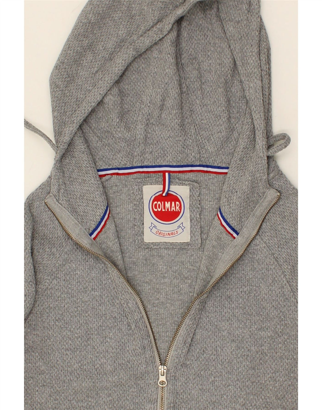 Maglione con cappuccio e zip da uomo COLMAR in cotone grigio medio