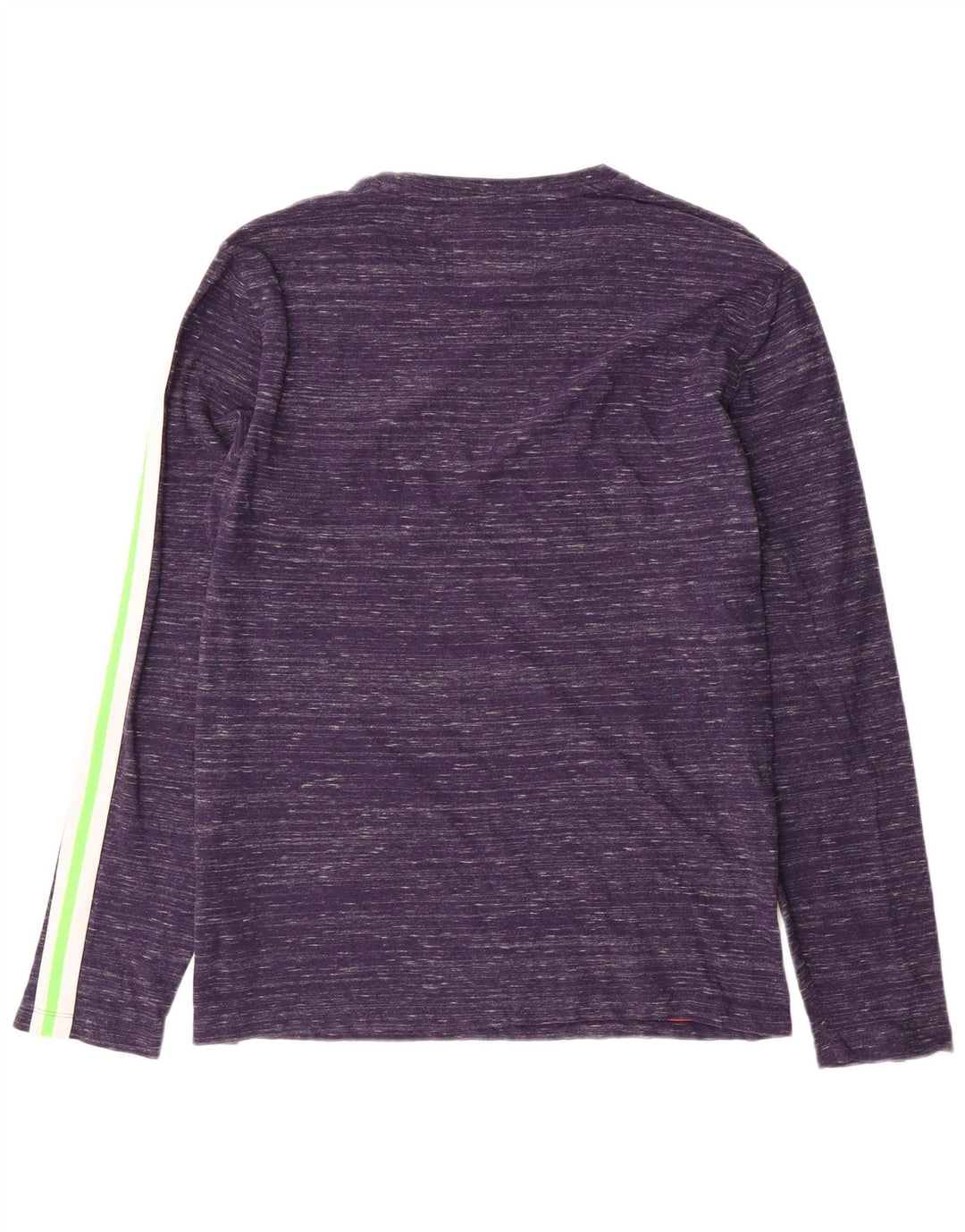 Top da uomo Superdry a maniche lunghe in cotone screziato blu navy