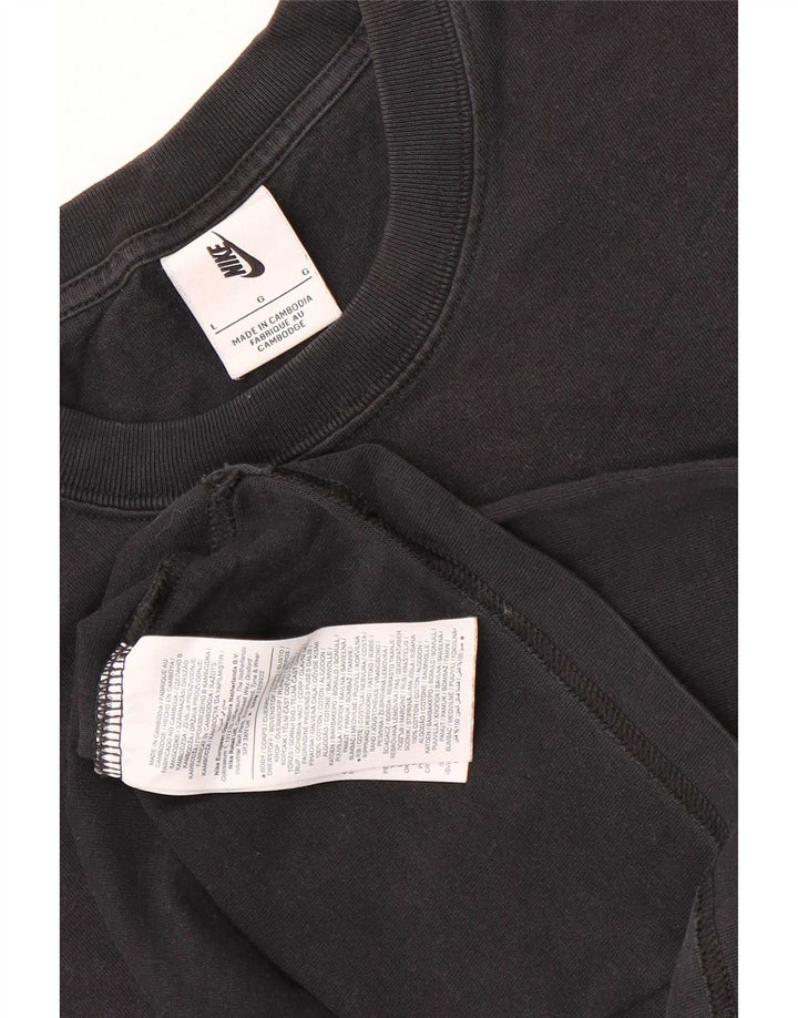 T-shirt da uomo Nike Top grande in cotone nero