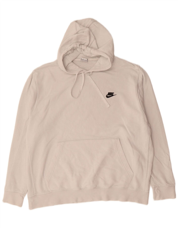 Felpa con cappuccio da uomo Nike 2XL cotone bianco