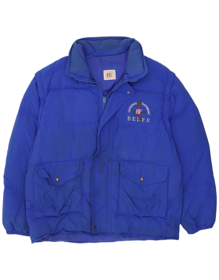 Giubbotto Imbottito Uomo Belfe IT 50 Large Blu Poliestere