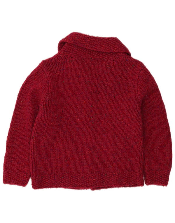 Maglione cardigan per ragazze Carraig Donn 9-10 anni grande bordeaux screziato