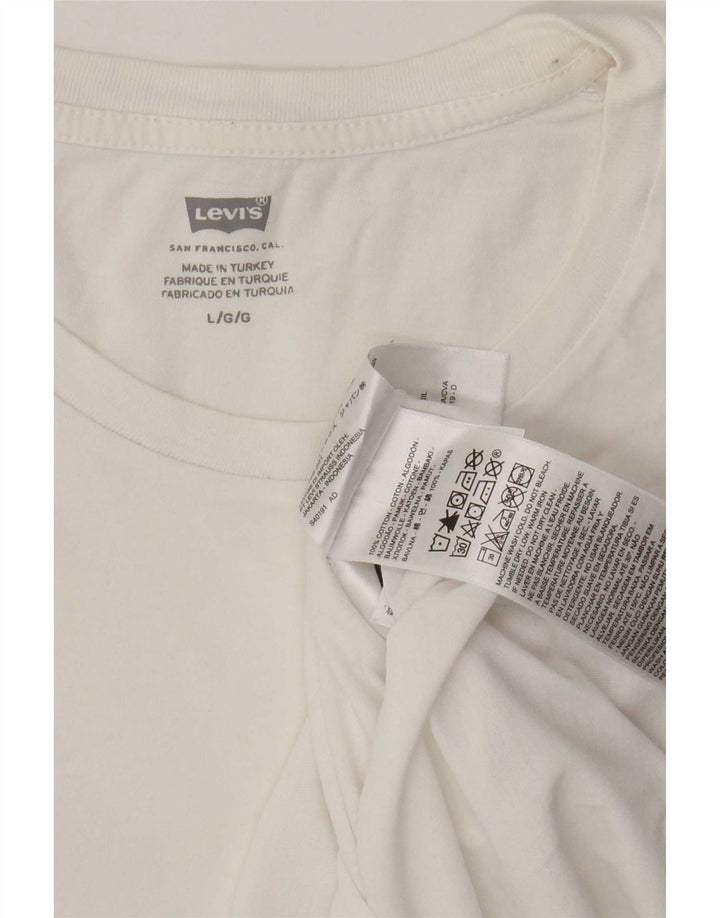 T-shirt grafica da uomo Levi's Top in cotone a righe bianche grandi