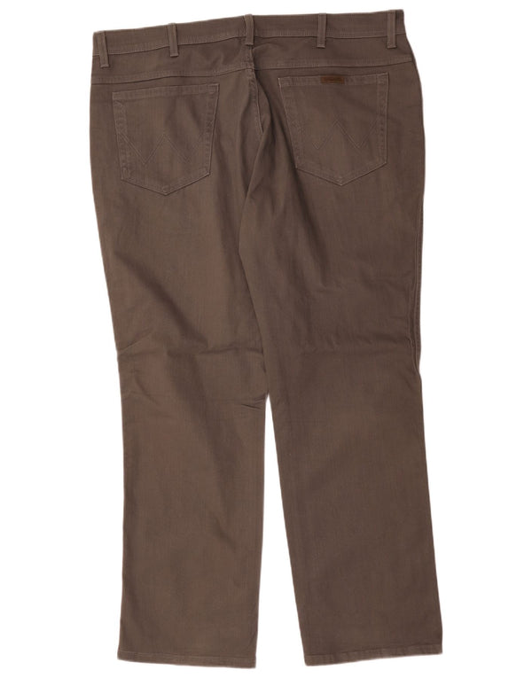 Pantaloni casual Wrangler da uomo vestibilità regolare W42 L30 cotone grigio