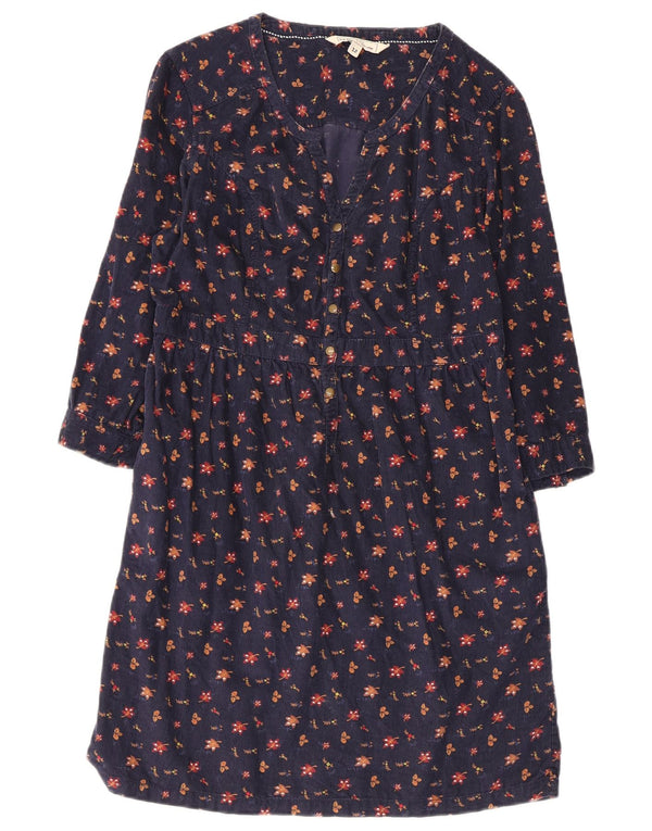 Abito tubino con maniche a 3/4 da donna Fat Face UK 12 Medio blu navy floreale