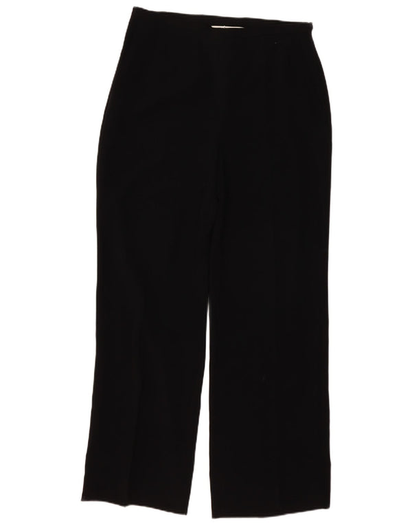 Pantaloni casual larghi da donna Max Mara UK 12 medi W30 L30 neri