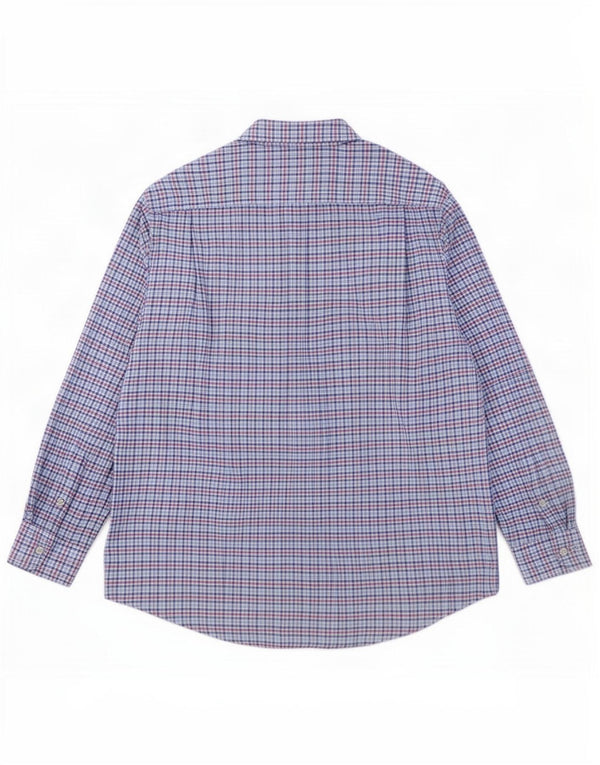 Camicia da uomo Chaps in cotone a quadri blu medio