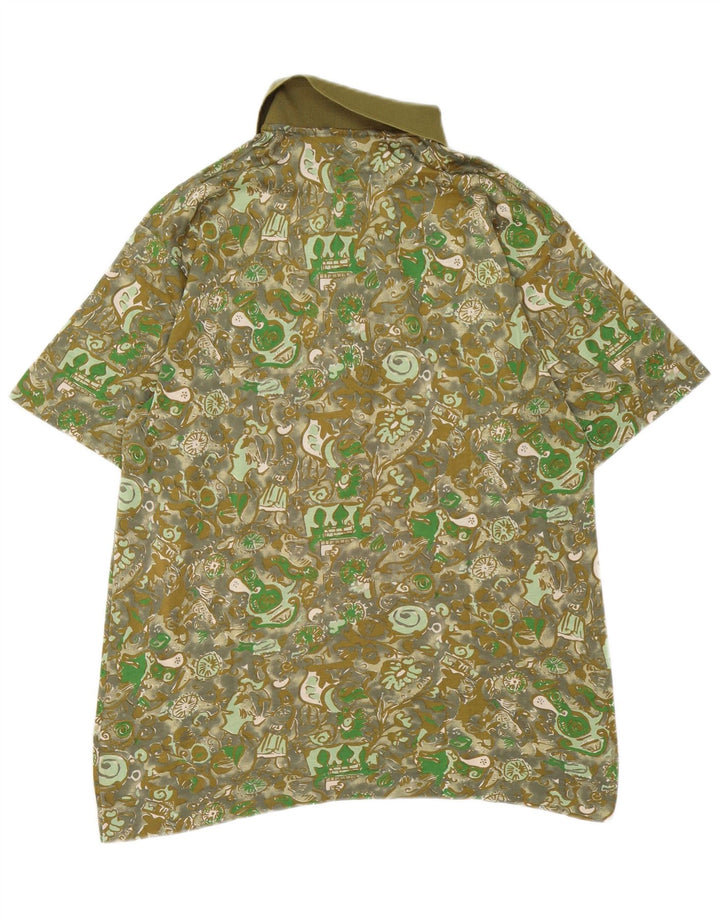 Polo da uomo NINO MARINI in cotone Paisley medio kaki