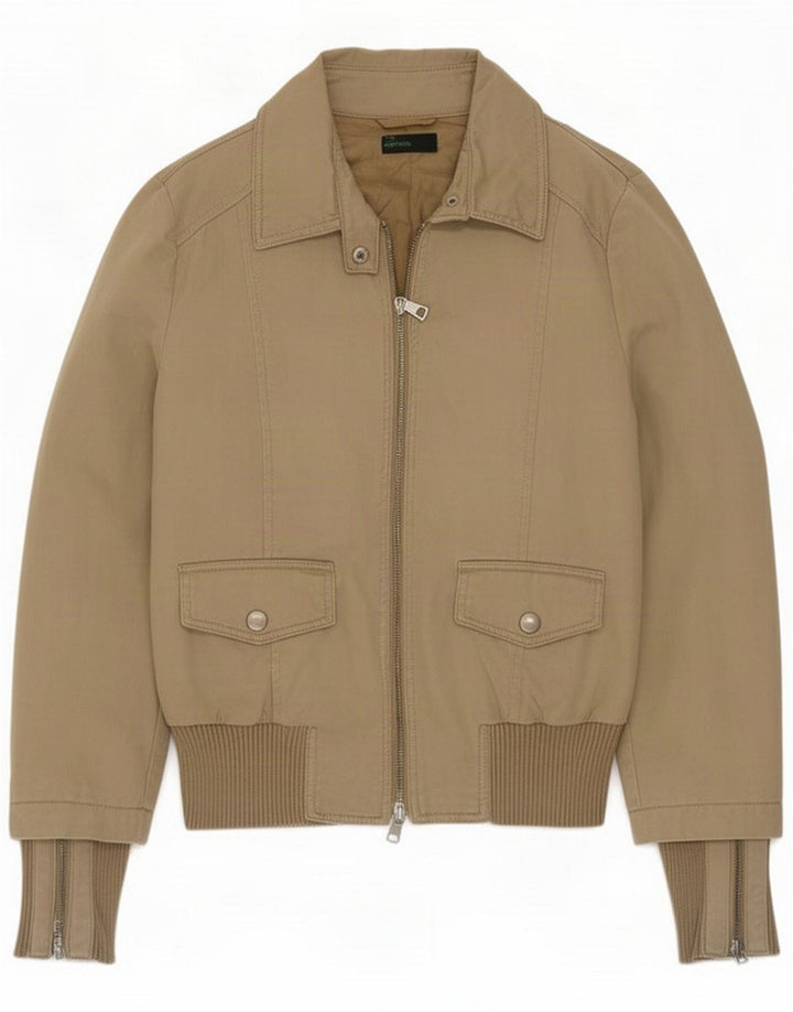 Giacca bomber da donna Benetton IT 44 Cotone color block beige medio
