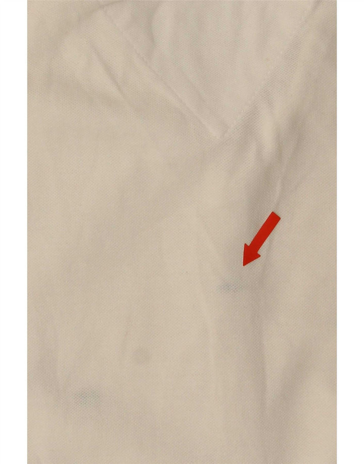 Polo da donna Tommy Hilfiger UK 12 cotone bianco medio