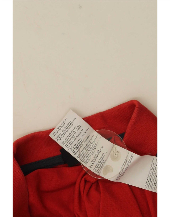 Polo Hugo Boss da uomo vestibilità regolare in cotone rosso medio