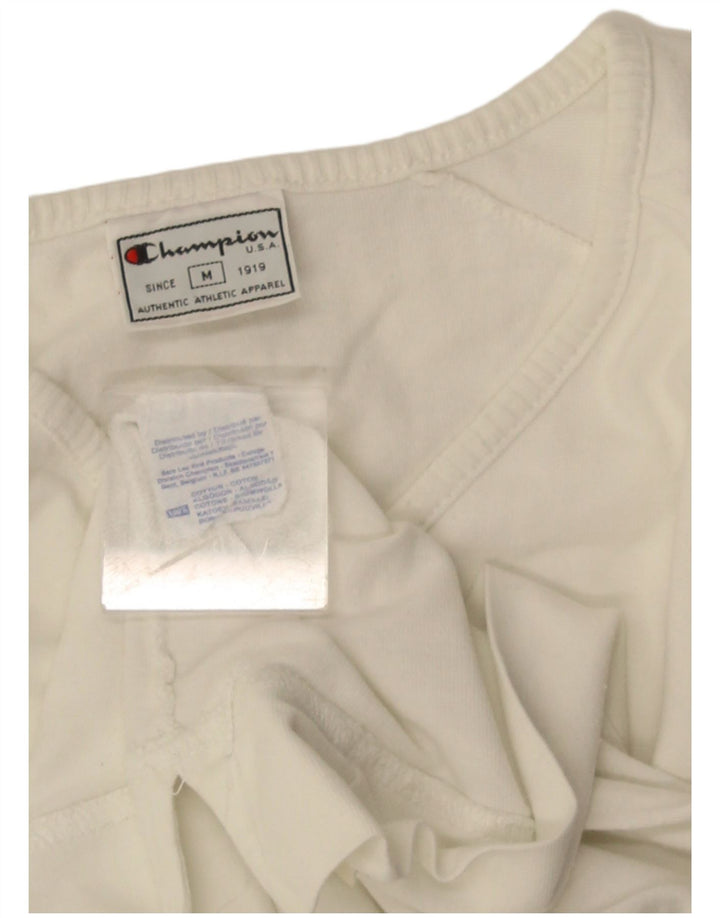 Top da donna a maniche lunghe Champion UK 14 cotone bianco medio