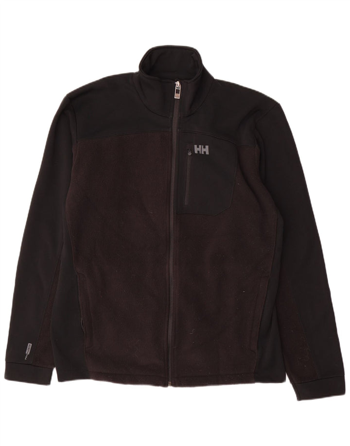 Giacca in pile da uomo HELLY HANSEN UK 40 Large Nero Colourblock Poliestere