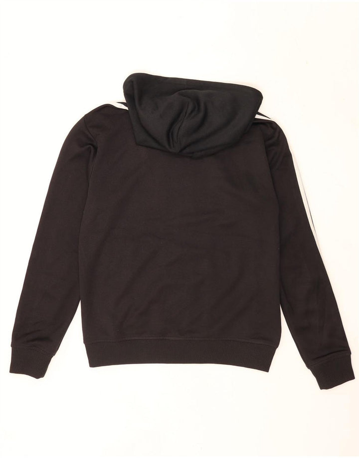 Maglione con cappuccio e zip da uomo Adidas piccolo in poliestere nero