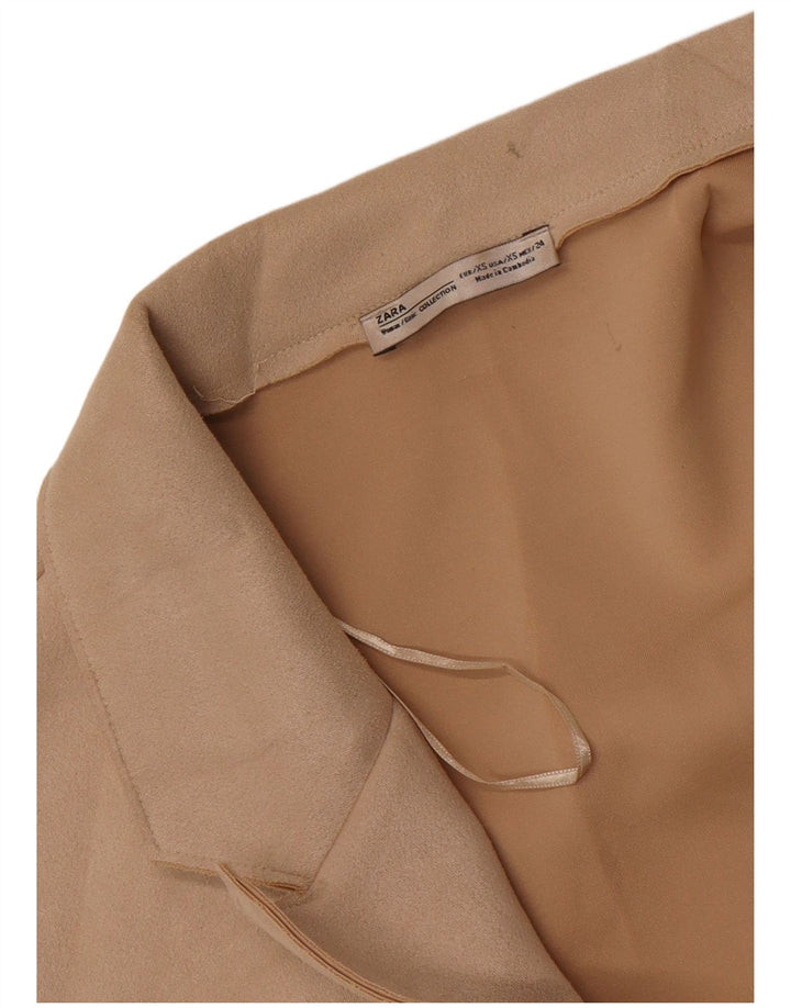 Giacca blazer oversize aperta da donna Zara UK 6 XS Beige