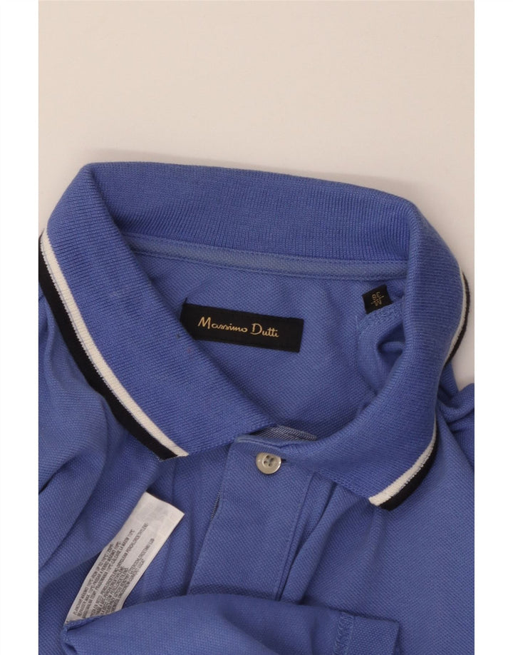 Polo Uomo MASSIMO DUTTI Cotone Blu Medio