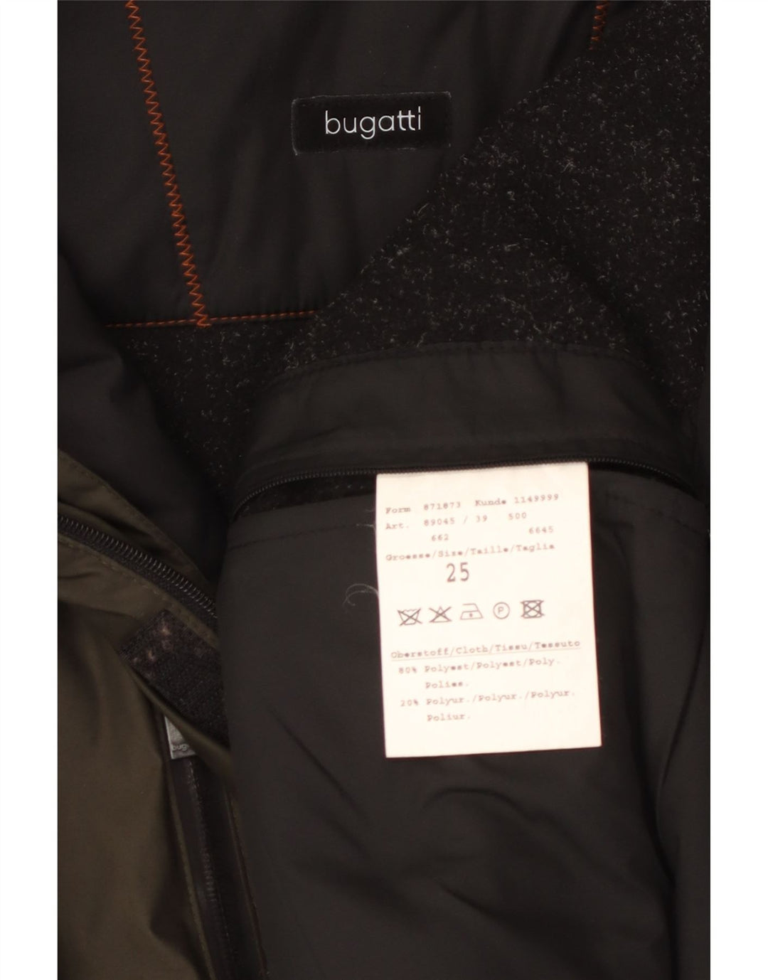 Giacca a vento con cappuccio da uomo Bugatti UK 42 XL Poliestere kaki