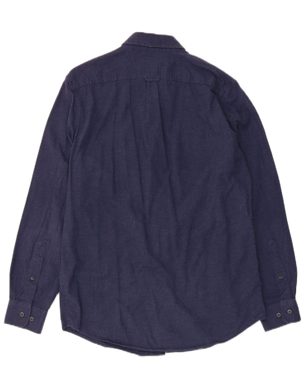 Camicia da uomo leggermente aderente L.L.Bean piccola in cotone blu navy