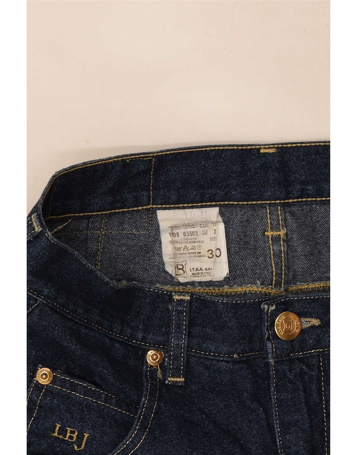 Pantaloncini di jeans da donna Laura Biagiotti W30 cotone blu navy medio