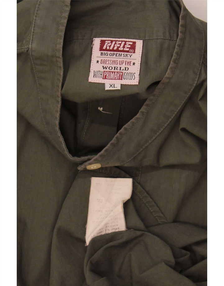 Camicia da uomo Rifle XL in cotone kaki