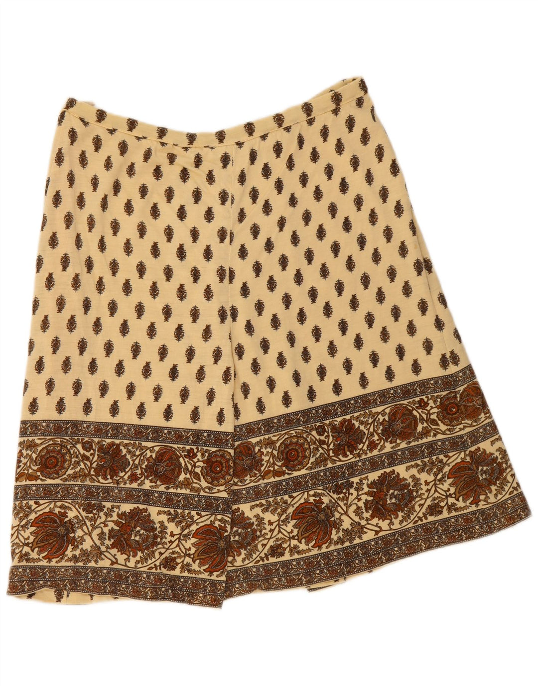 Gonna a trapezio da donna vintage W40 2XL Beige floreale