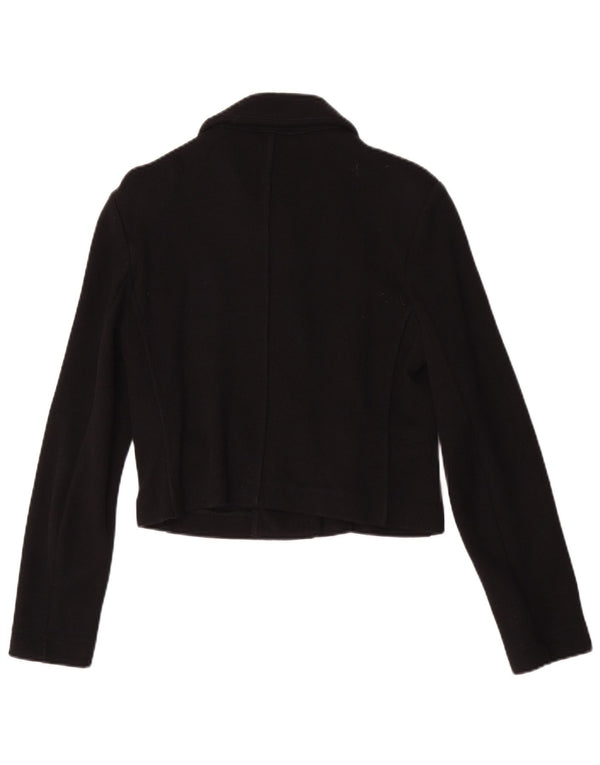 Maglione cardigan corto da donna Whistles UK 10 piccolo cotone nero