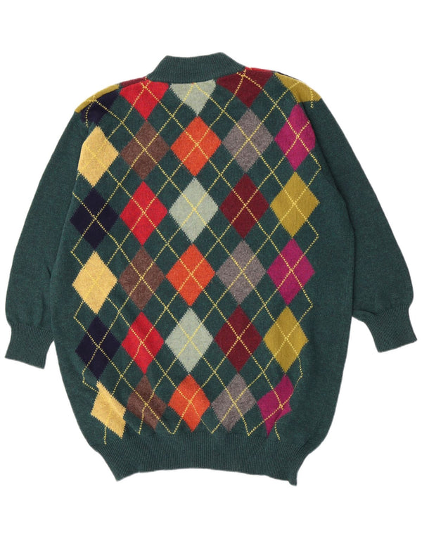Maglione da donna oversize con collo alto Benetton IT 48 XL Verde