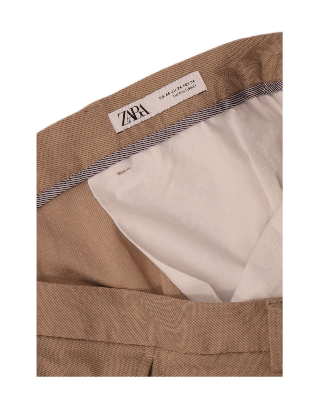 Pantaloncini chino da uomo Zara EU 44 Large W34 viscosa beige